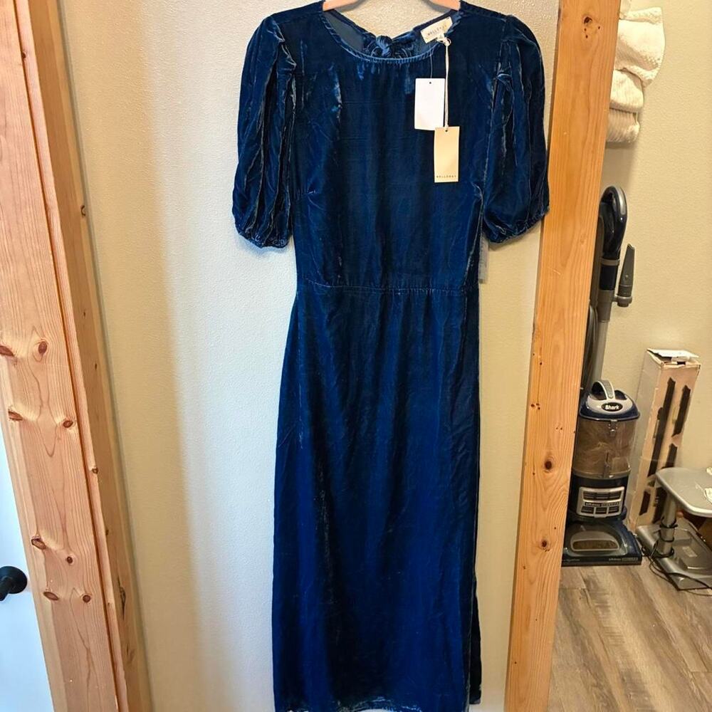 NWT Melloday Nordstrum Rack Velvet Navy Maxi Dress‎ Sz  8